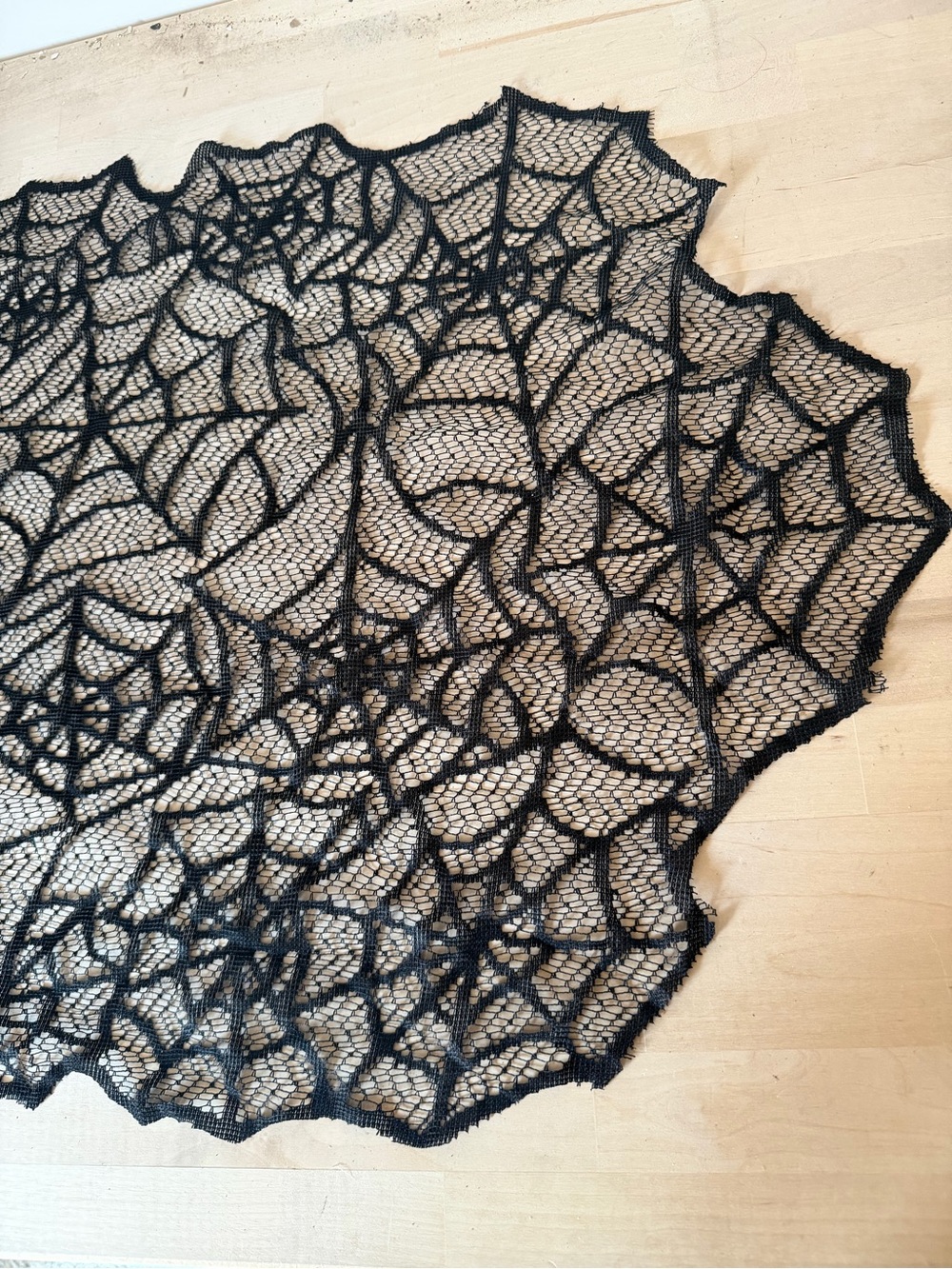 Kids Black Spiderweb Lace Capelet Costume Accessory